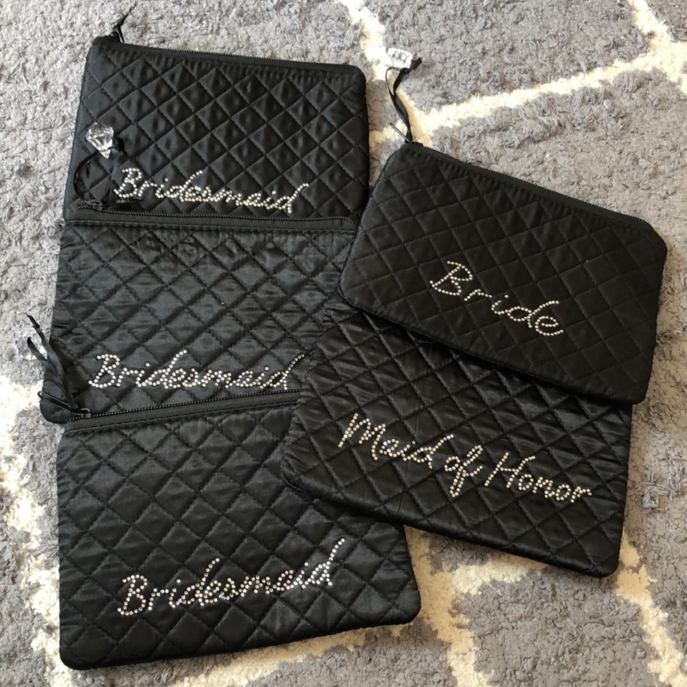 Quilted pouch for Bride/ Maid of honor/ Bridesmaid